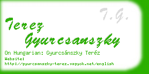 terez gyurcsanszky business card