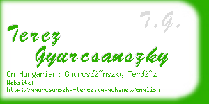 terez gyurcsanszky business card